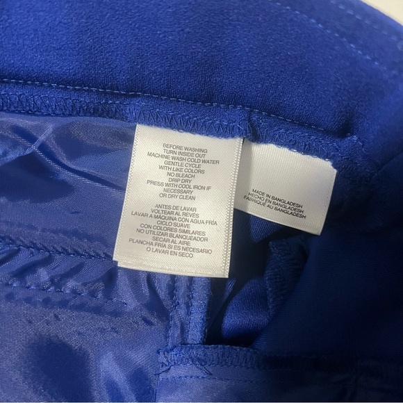 KASPER Women’s Cobalt Blue Medium Straight Leg Flat Front Pants NWT Business - Picture 8 of 11